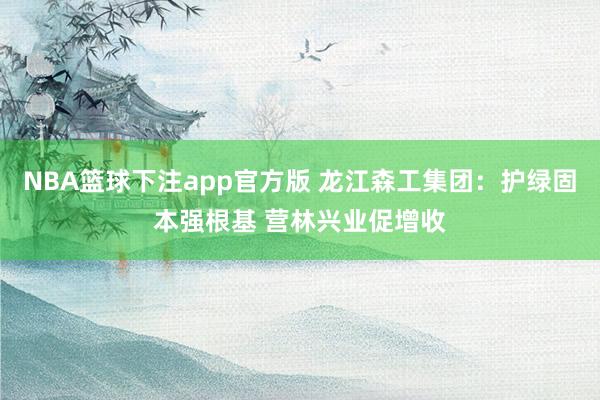 NBA篮球下注app官方版 龙江森工集团：护绿固本强根基 营林兴业促增收