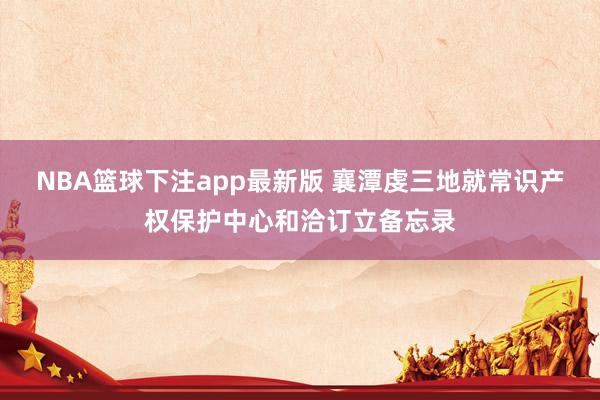 NBA篮球下注app最新版 襄潭虔三地就常识产权保护中心和洽订立备忘录