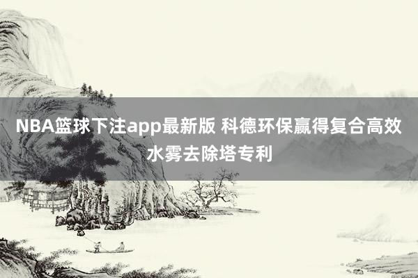 NBA篮球下注app最新版 科德环保赢得复合高效水雾去除塔专利